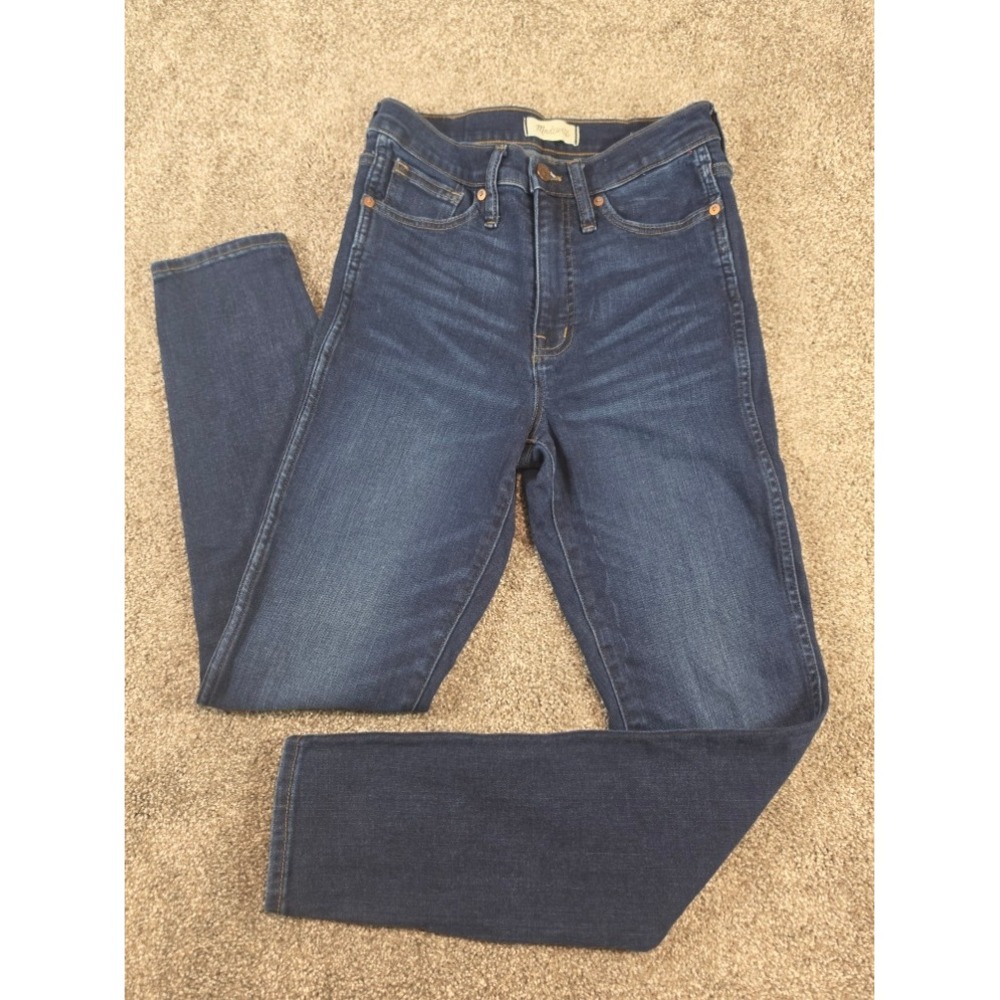 Madewell 10 High-Rise Skinny Jeans Dark Wash Denim Size 27